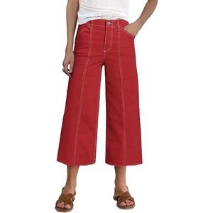 Flamingals Women Mid Waisted Straight Wide Leg Pants  Cropped Business Casual S